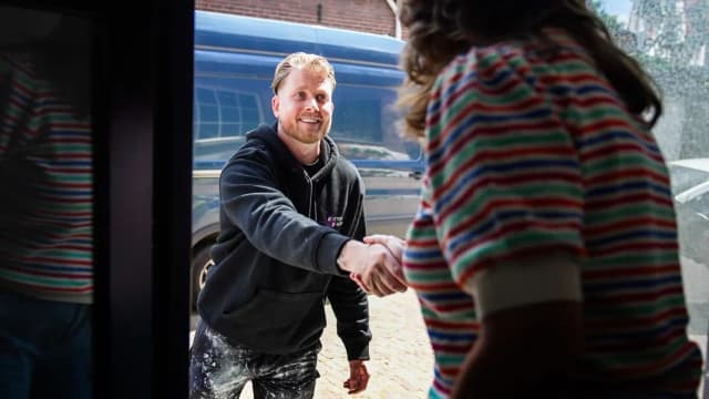 Gevelvoegen vervangen aan een woning in Spijkenisse